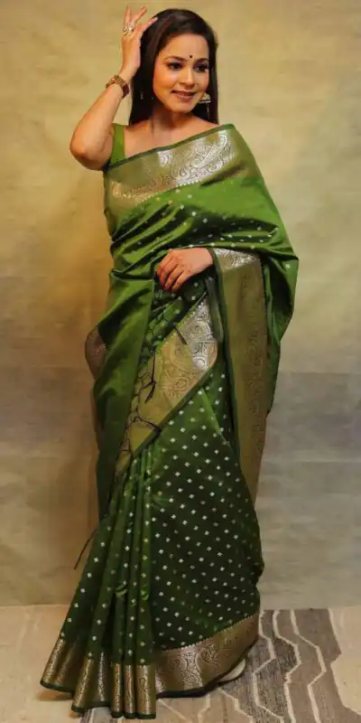 KPR 218 Green in Soft Lichi Silk Lace Border & Lace Work Saree . Exclusive Offer ₹1349. Delivery 4-6 Working Days. Shop now. | Sarees, Bollywood Sarees, Creative Sarees, Designer Sarees, Embroidered Sarees, Ethnic Saree, Modern Digital sarees, Party Wear Sarees