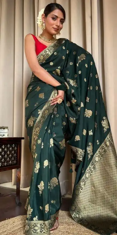 KPR 226 Green Soft Lichi Silk Saree Perfect for Wedding, Party, Raksha Bandhan, Sangeet, Eid – . Get it for ₹1399. Delivery 4-6 Working Days. | Sarees, Bollywood Sarees, Creative Sarees, Designer Sarees, Embroidered Sarees, Ethnic Saree, Modern Digital sarees, Party Wear Sarees