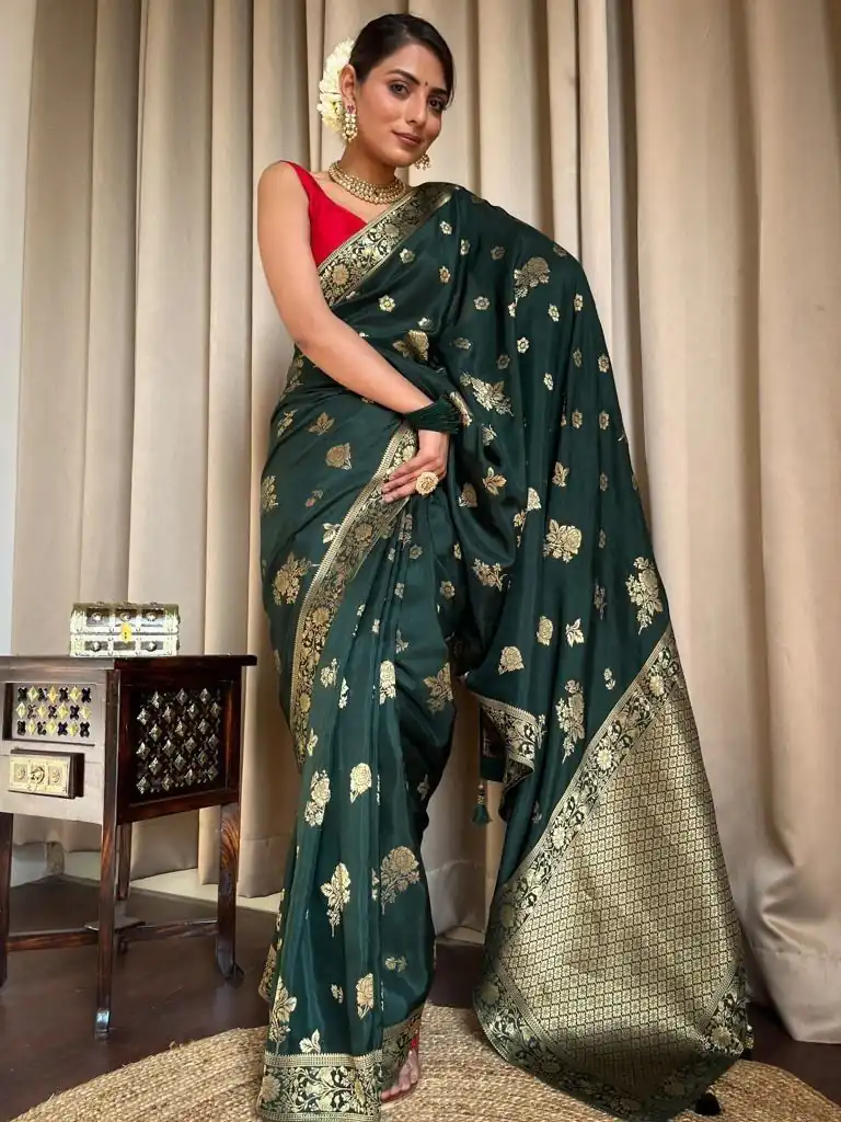 KPR 226 Green Soft Lichi Silk Saree Perfect for Wedding, Party, Raksha Bandhan, Sangeet, Eid – . Get it for ₹1399. Delivery 4-6 Working Days. | Sarees, Bollywood Sarees, Creative Sarees, Designer Sarees, Embroidered Sarees, Ethnic Saree, Modern Digital sarees, Party Wear Sarees