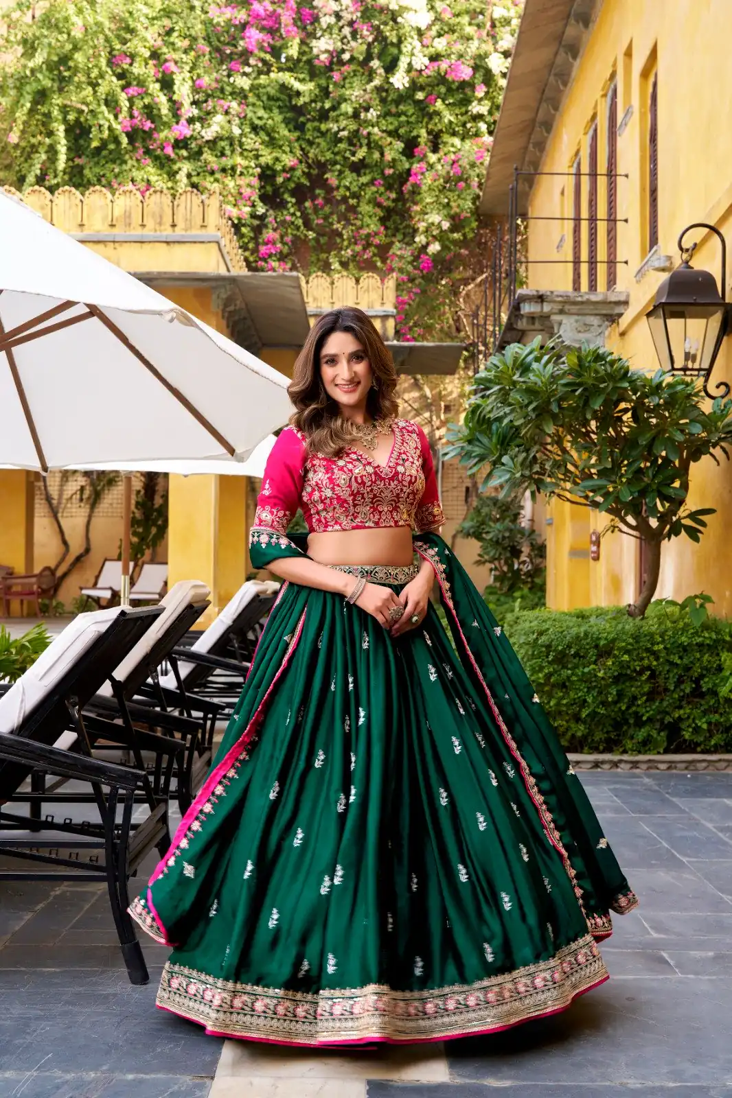 LNB 1449 Green in Silk Satin Embroidery Work & Sequins Work Lehenga Choli . Now at just ₹3749. Delivery 4-6 Working Days. Shop now. | Lehenga, Bollywood Lehenga, Creative Lehenga, Designer Lehenga, Embroidered Lehenga, Party Wear Lehenga