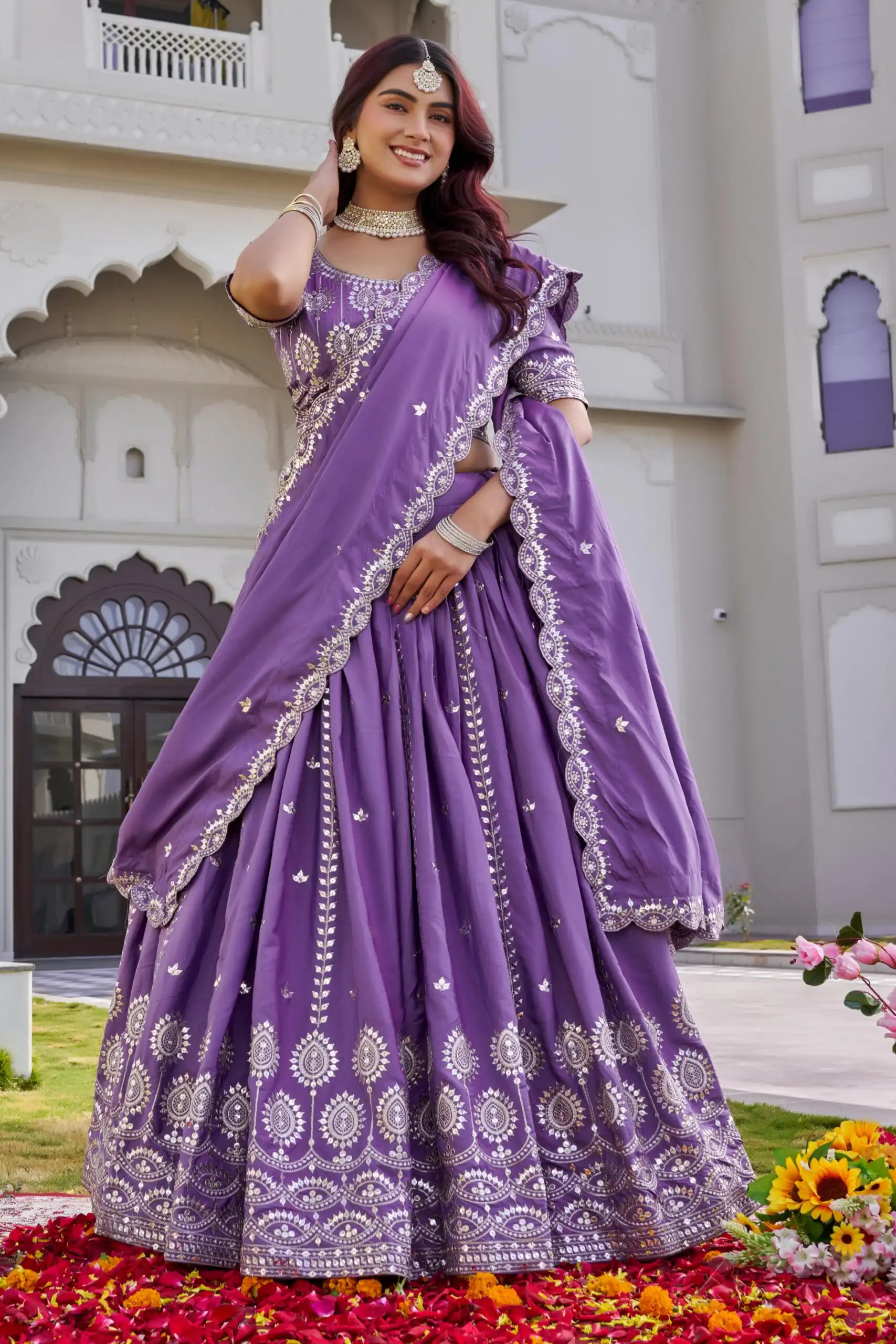 Ram 154 Lavender Color Crap Silk Lehenga Choli with Embroidery Work. Now at just ₹2549. Delivery 4-6 Working Days. Shop now. | Lehenga, Bollywood Lehenga, Creative Lehenga, Designer Lehenga, Embroidered Lehenga, Party Wear Lehenga