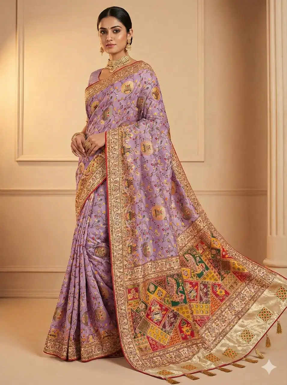 MS 547 Lavender with Lace Work & Zari Work. Soft Pashmina Saree Exclusive Offer ₹2999. Delivery 4-6 Working Days. Shop now. | Sarees, Bollywood Sarees, Creative Sarees, Designer Sarees, Embroidered Sarees, Ethnic Saree, Modern Digital sarees, Party Wear Sarees