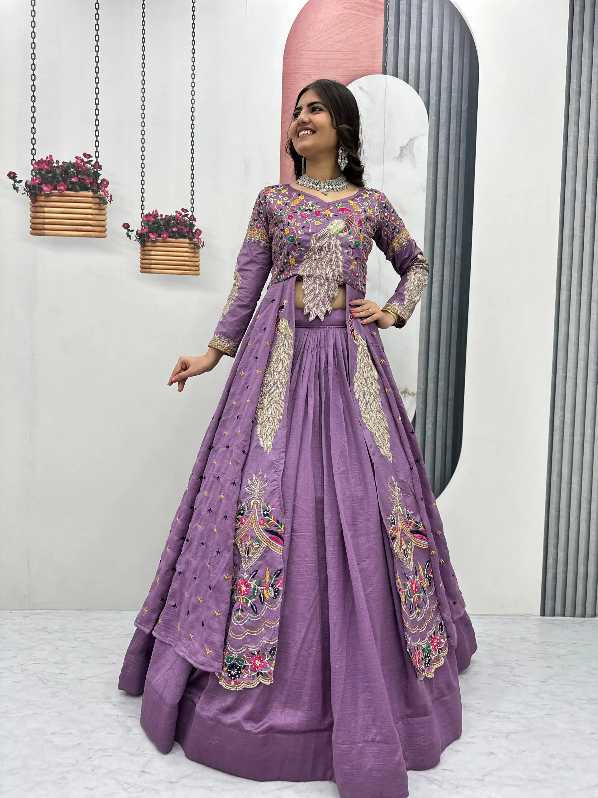 PC 528 Lavender Color Vichitra Sequence Work Lehenga Choli Designer Work. Grab it for ₹2649. Delivery 4-6 Working Days. Shop now. | Lehenga, Bollywood Lehenga, Creative Lehenga, Designer Lehenga, Embroidered Lehenga, Party Wear Lehenga