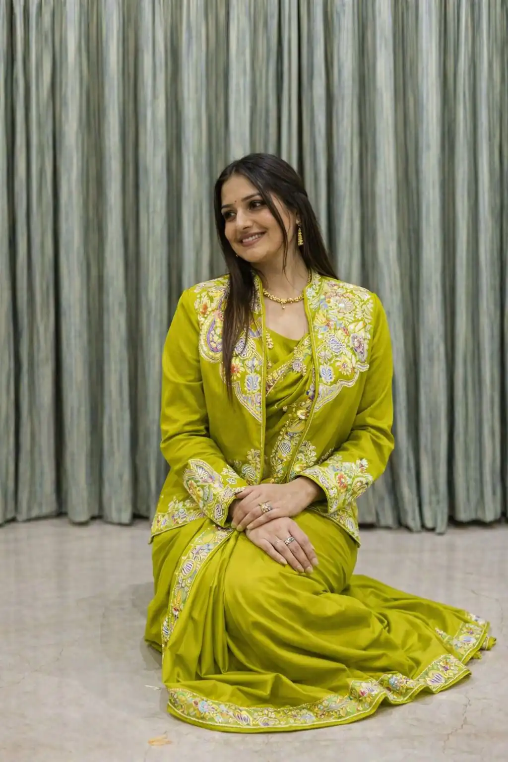 BB 60 Lime Yellow Crap Silk Saree with Embroidery Work. Wedding, Party, Festive, Events Festive Deal ₹2099. Delivery 4-6 Working Days. Shop now. | Sarees, Bollywood Sarees, Creative Sarees, Designer Sarees, Embroidered Sarees, Ethnic Saree, Modern Digital sarees, Party Wear Sarees