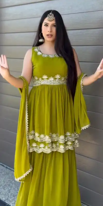 RTC 5860 Mahendi Color Faux Georgette Salwar with Lace Work. Affordable Price ₹1999. Delivery 4-6 Working Days. Shop now. | Jump Suits, Tops & Bottoms, Track Suits, Salwar suit, Creative suits, Designer Suits, Palazzo Suits, Party Wear Suits, Patiala Suits, Straight Suits, Trendy Wear