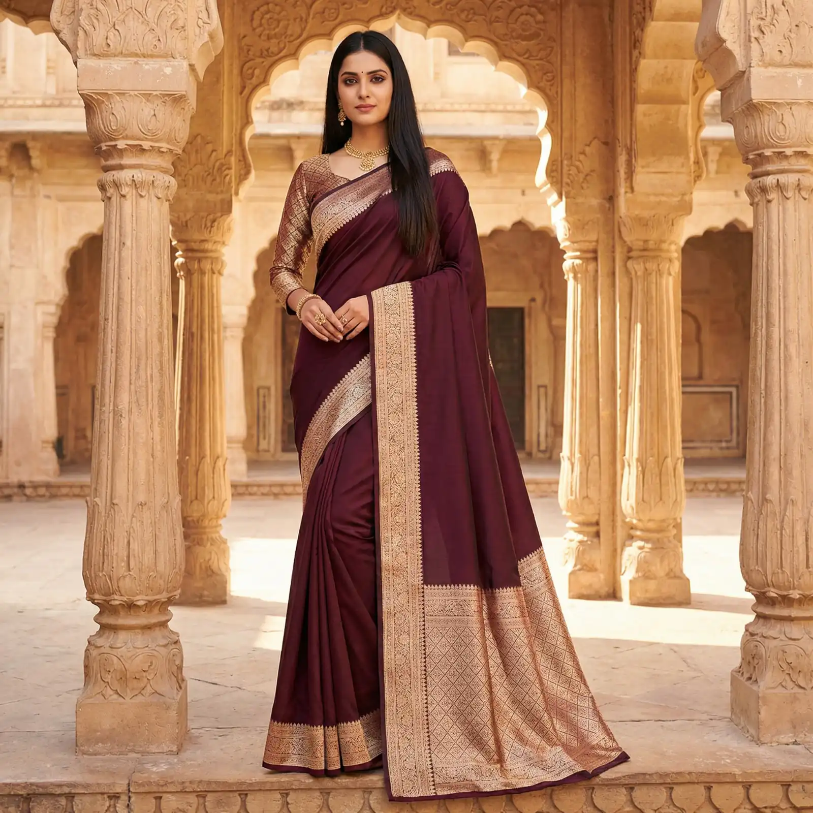 MB 3322 Maroon in Color Banarasi Silk Zari Work & Lace Work Saree . Now at just ₹1899. Delivery 4-6 Working Days. Shop now. | Sarees, Bollywood Sarees, Creative Sarees, Designer Sarees, Embroidered Sarees, Ethnic Saree, Modern Digital sarees, Party Wear Sarees