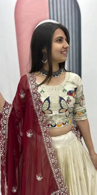 PC 491 Maroon Tissue Silk Lehenga Choli with Lace Work & Cut Work. Wedding, Party, Festive, Events Only 3249 Delivery 4-6 Working Days. Shop now. | Lehenga, Bollywood Lehenga, Creative Lehenga, Designer Lehenga, Embroidered Lehenga, Party Wear Lehenga