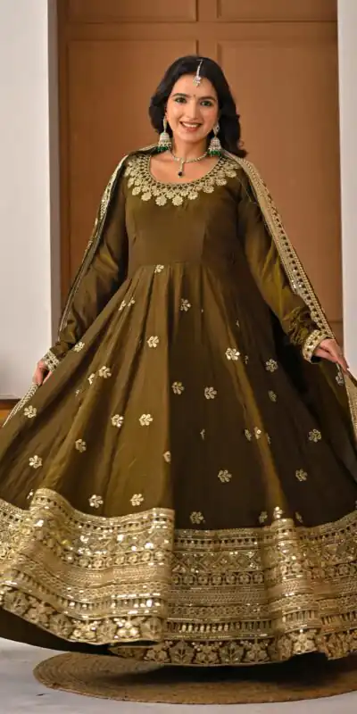 ND 5055 Mehandi NC Vichitra Silk Salwar Suit with Embroidery Work. Special Price ₹3149. Delivery 4-6 Working Days. Shop now. | Jump Suits, Salwar suit, Casual Suits, Creative suits, Designer Suits, Palazzo Suits, Party Wear Suits, Patiala Suits, Straight Suits