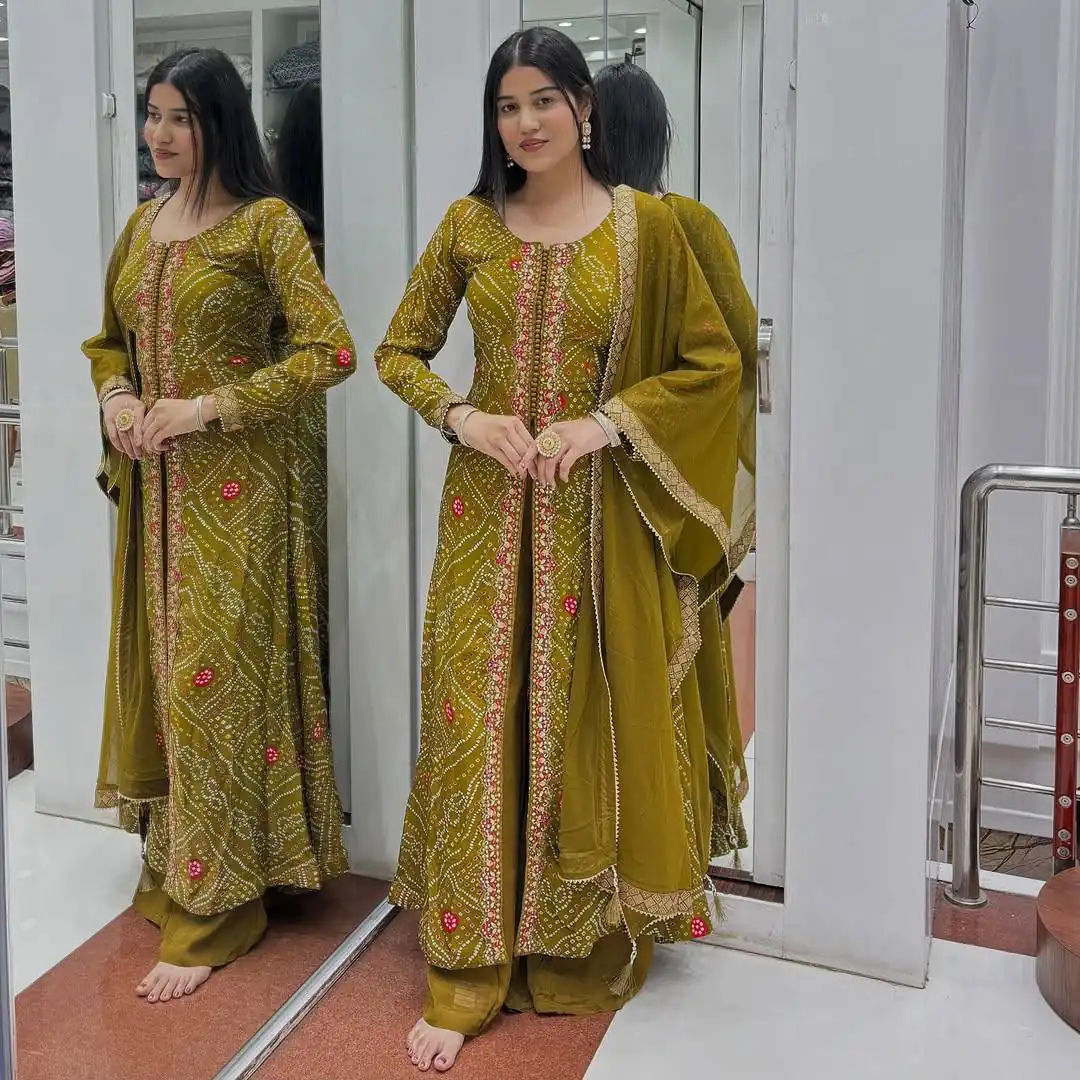 ST 201 Mustered Faux Georgette Salwar Suit with Sequins Work & Embroidery Work. Introductory Price ₹2099. Delivery 4-6 Working Days. Shop now. | Jump Suits, Salwar suit, Casual Suits, Creative suits, Designer Suits, Palazzo Suits, Party Wear Suits, Patiala Suits, Straight Suits