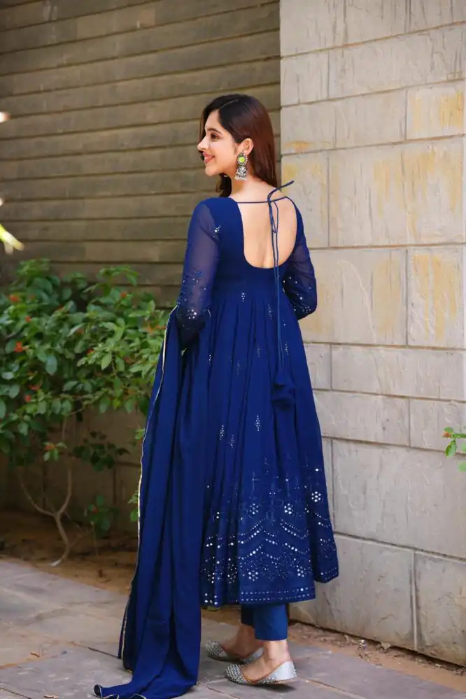 RTC 5551 Navy Blue Foix Georgette Thread With 9mm Sequence Salwar Suit Casual, Wedding, Party, Festive, Events Etc.4-6 Working Days@ 1999/-only | Jump Suits, Salwar suit, Casual Suits, Creative suits, Designer Suits, Palazzo Suits, Party Wear Suits, Patiala Suits, Straight Suits