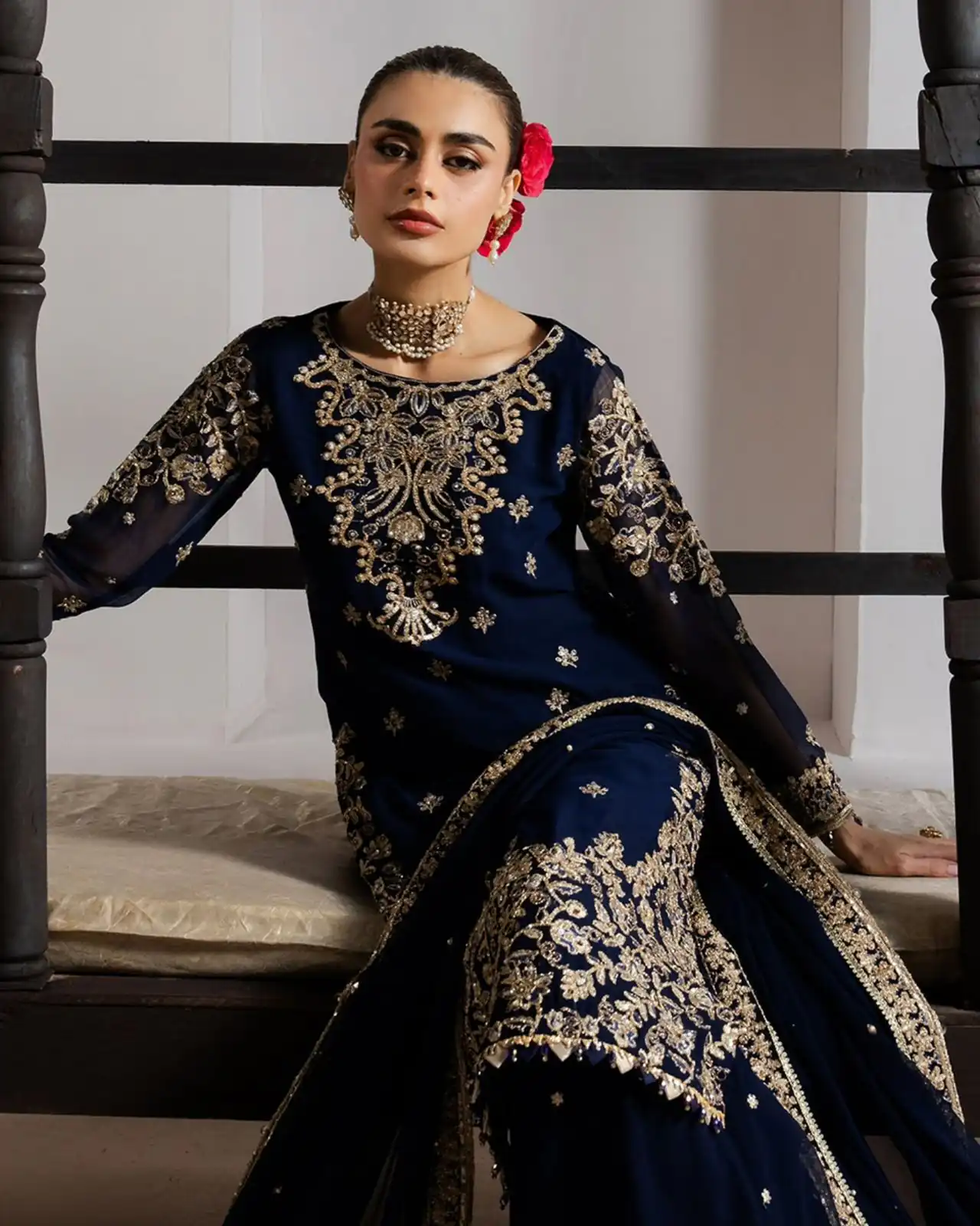 LG 2061 Navy Blue Organza Silk Salwar Suit with Embroidery Work. Exclusive Offer ₹2499. Delivery 4-6 Working Days. Shop now. | Jump Suits, Salwar suit, Casual Suits, Creative suits, Designer Suits, Palazzo Suits, Party Wear Suits, Patiala Suits, Straight Suits