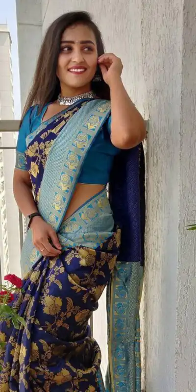 LKP 1071 Navy Blue in Soft Lichi Silk ace Border & Lace Work Saree . Exclusive Offer ₹1449. Delivery 4-6 Working Days. Shop now. | Sarees, Bollywood Sarees, Creative Sarees, Designer Sarees, Embroidered Sarees, Ethnic Saree, Modern Digital sarees, Party Wear Sarees