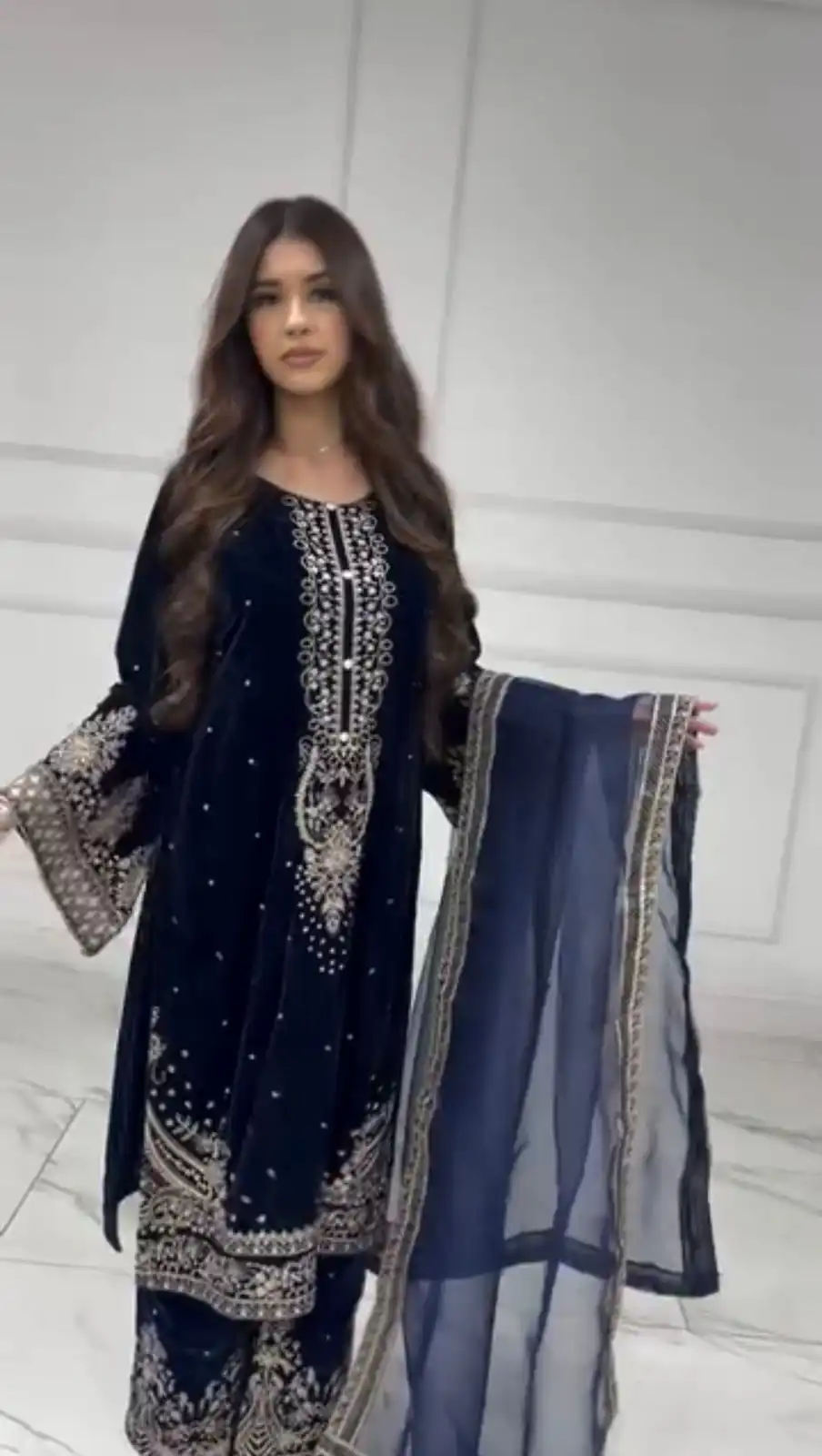 AD 222 Navy Blue Viscose Velvet Salwar Suit with Embroidery Work & Lace Work. Best Price ₹2099. Delivery 4-6 Working Days. Shop now. | Jump Suits, Salwar suit, Casual Suits, Creative suits, Designer Suits, Palazzo Suits, Party Wear Suits, Patiala Suits, Straight Suits