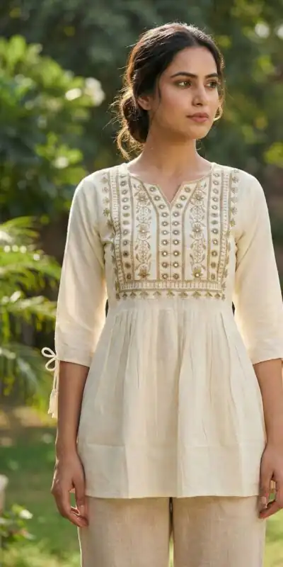 INLI Charmi vol 5 Off White Rayon Thread Work Kurti . Wedding, Party, Festive, Events Affordable Price ₹1349. Delivery 4-6 Working Days. Shop now. | Kurti, Bollywood Kurti, Creative Kurtis, Designer Kurti, Party Wear Kurti, Selfie Kurti