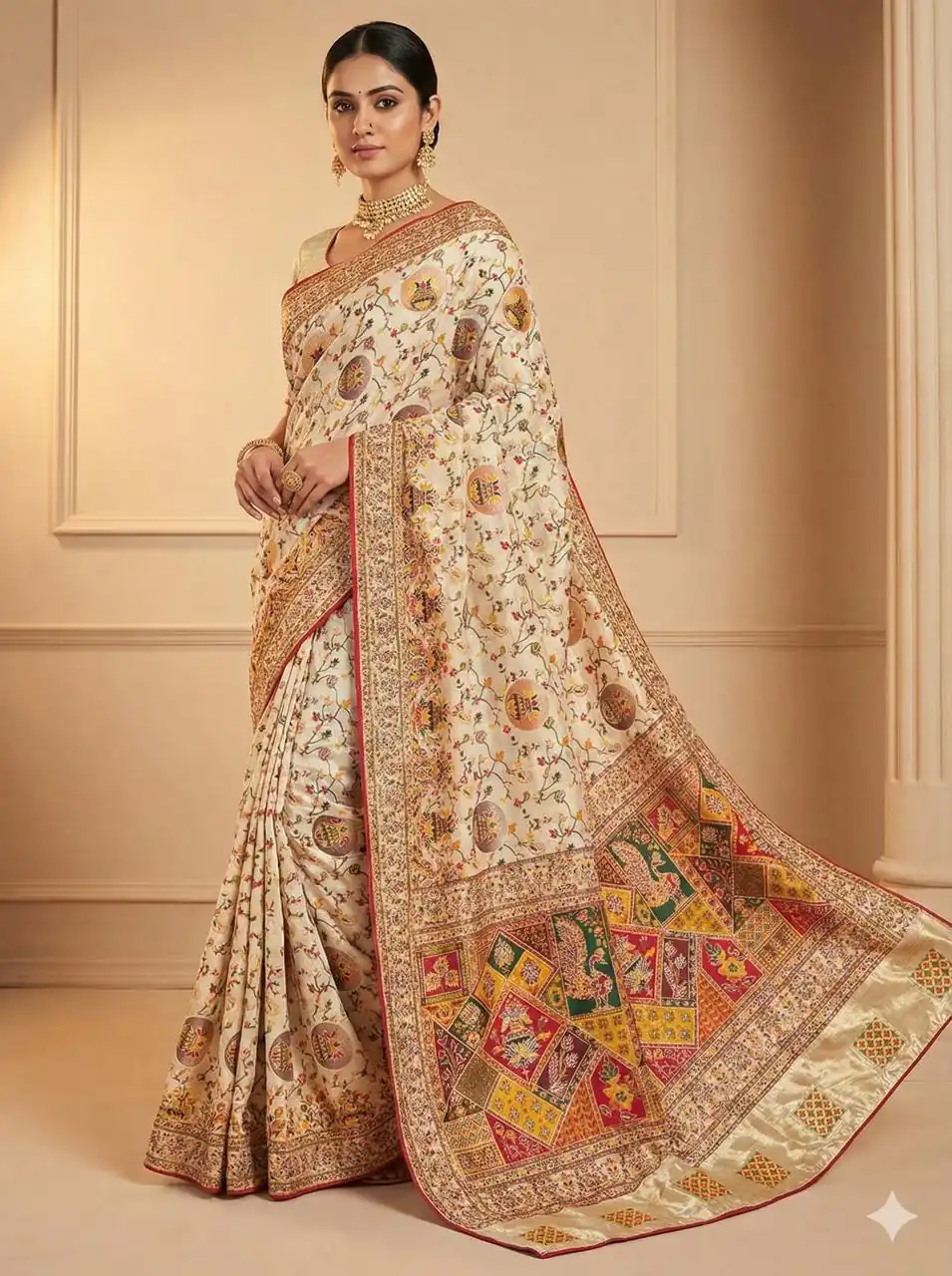 MS 547 Off White with Lace Work & Zari Work. Soft Pashmina Saree Exclusive Offer ₹2999. Delivery 4-6 Working Days. Shop now. | Sarees, Bollywood Sarees, Creative Sarees, Designer Sarees, Embroidered Sarees, Ethnic Saree, Modern Digital sarees, Party Wear Sarees