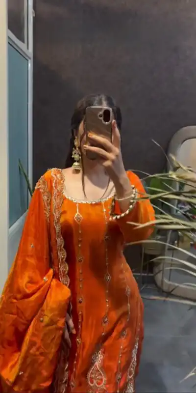 RTC 5970 Orange Fendy Silk Salwar Suit with Cut Work & Lace Work. Exclusive Offer ₹2399. Delivery 4-6 Working Days. Shop now. | Jump Suits, Salwar suit, Casual Suits, Creative suits, Designer Suits, Palazzo Suits, Party Wear Suits, Patiala Suits, Straight Suits