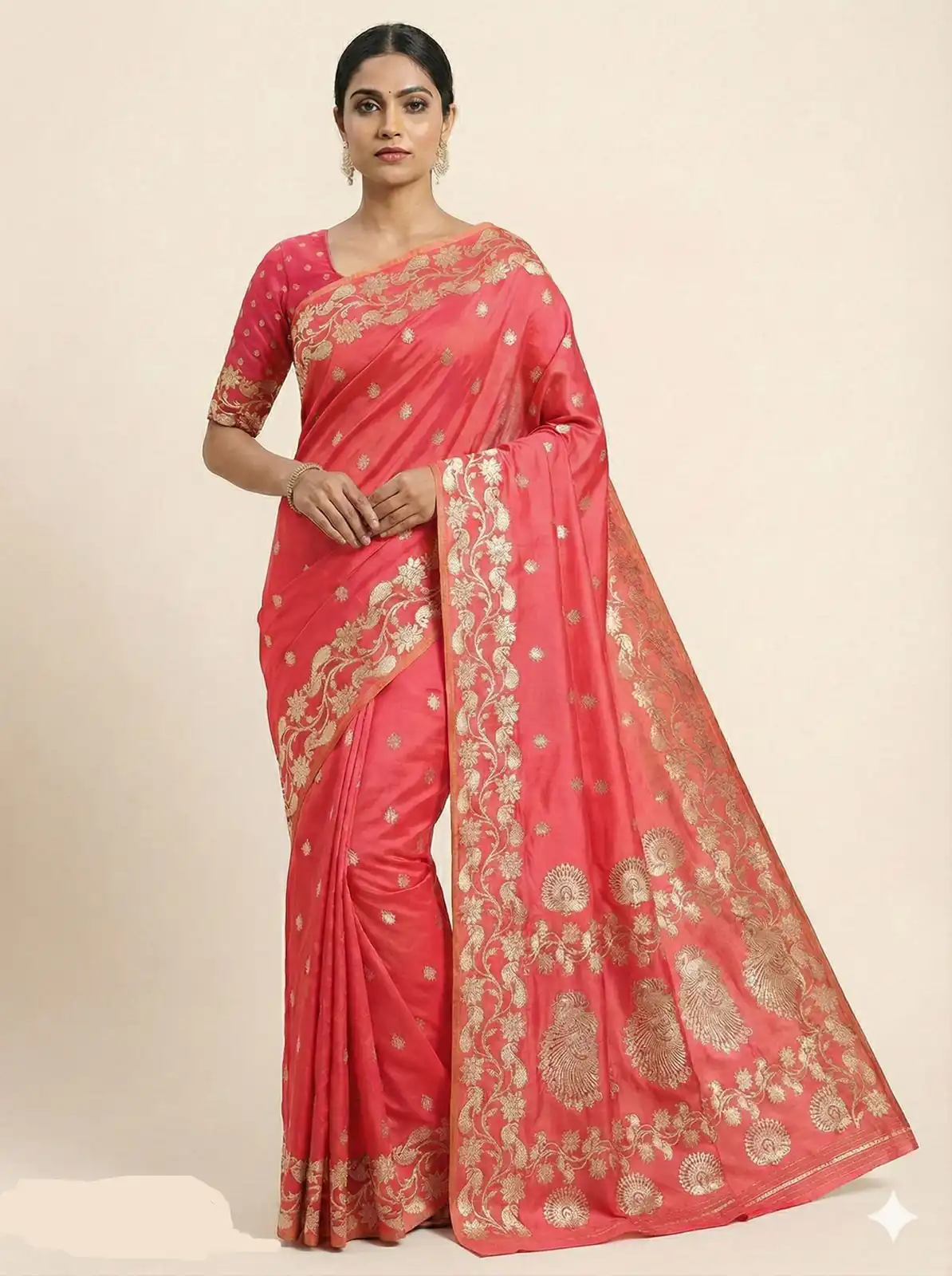 MB 213 Peach Color Zari Work & Lace Work Saree in Banarasi Soft. Grab it for ₹1899. Delivery 4-6 Working Days .Online Shop now. | Sarees, Bollywood Sarees, Creative Sarees, Designer Sarees, Embroidered Sarees, Ethnic Saree, Modern Digital sarees, Party Wear Sarees