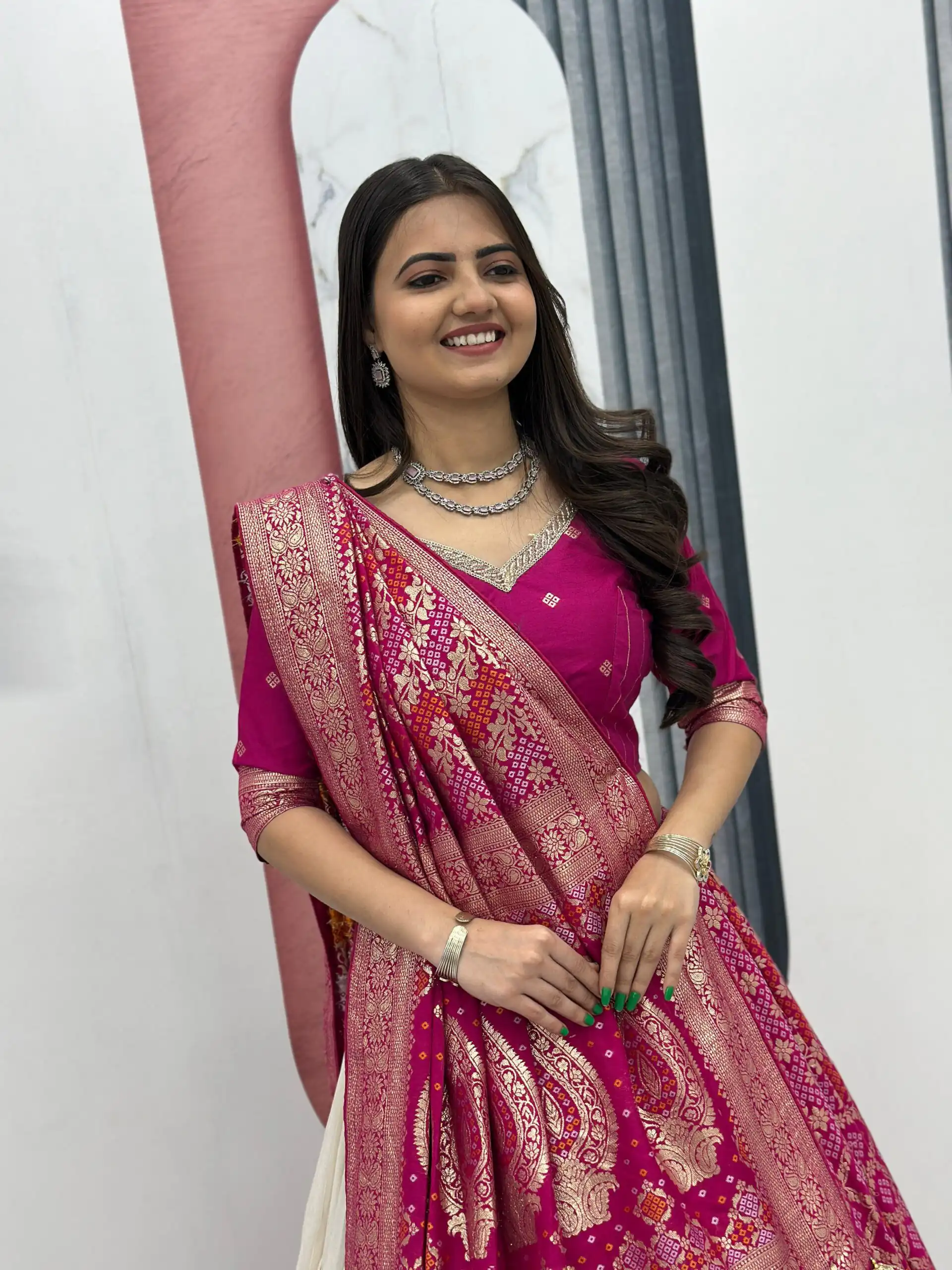 PC 560 Pink in Jacquard Silk Designer Work Lehenga Choli . Introductory Price ₹3249. Delivery 4-6 Working Days. Shop now. | Lehenga, Bollywood Lehenga, Creative Lehenga, Designer Lehenga, Embroidered Lehenga, Party Wear Lehenga