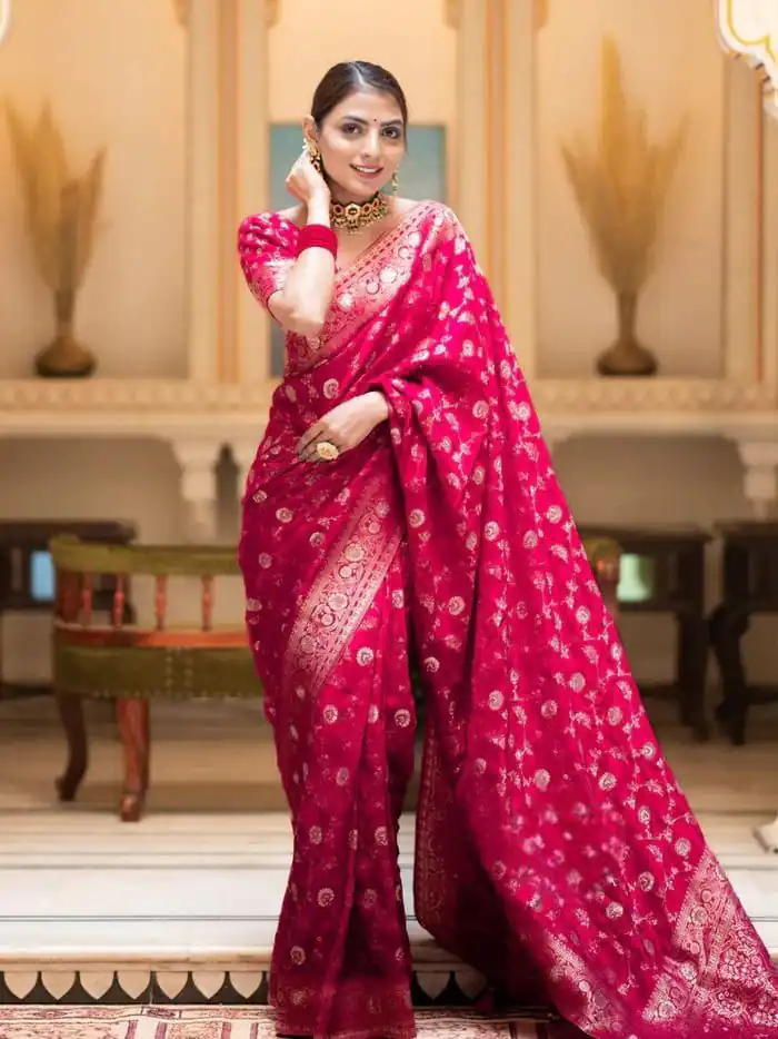 KPR 208 Pink in Color Soft Lichi Silk Designer Work Saree . Available at ₹1399 only. Delivery 4-6 Working Days. Shop now. | Sarees, Bollywood Sarees, Creative Sarees, Designer Sarees, Embroidered Sarees, Ethnic Saree, Modern Digital sarees, Party Wear Sarees