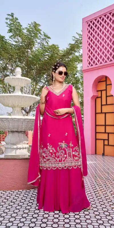 Ram 156 Pink Star Georgette Salwar Suit with Embroidery Work. Available at ₹2649 only. Delivery 4-6 Working Days. Shop now. | Jump Suits, Salwar suit, Casual Suits, Creative suits, Designer Suits, Palazzo Suits, Party Wear Suits, Patiala Suits, Straight Suits