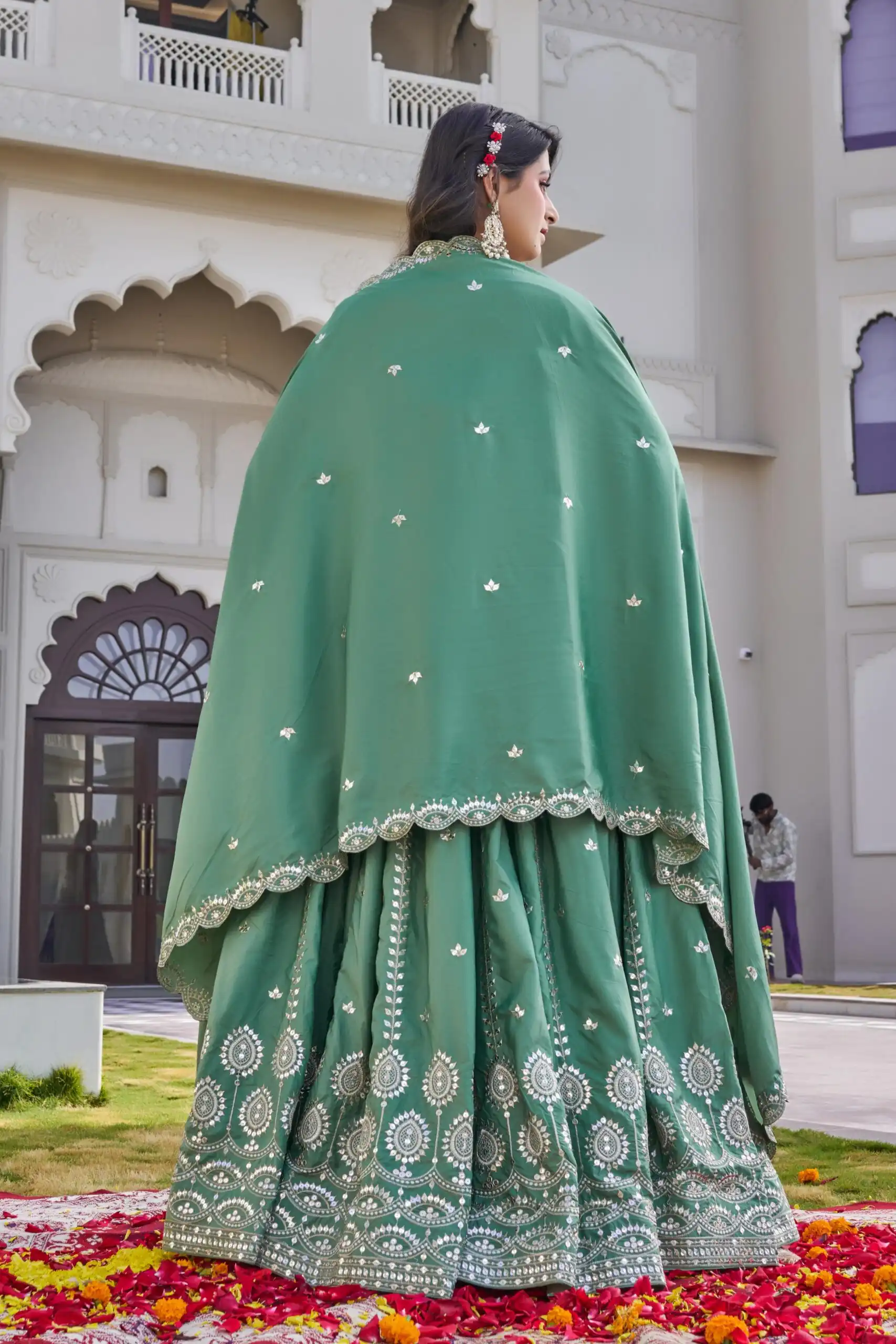 Ram 154 Pista Color Crap Silk Lehenga Choli with Embroidery Work. Now at just ₹2549. Delivery 4-6 Working Days. Shop now. | Lehenga, Bollywood Lehenga, Creative Lehenga, Designer Lehenga, Embroidered Lehenga, Party Wear Lehenga