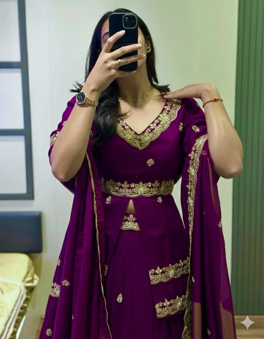 PC 552 Purple Color Chinon silk Lehenga Choli with Cut Work. Special Online Price ₹2499. Delivery 4-6 Working Days. Shop now. | Lehenga, Bollywood Lehenga, Creative Lehenga, Designer Lehenga, Embroidered Lehenga, Party Wear Lehenga