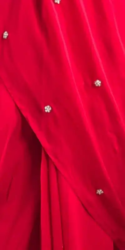 ST 1157 Red in Faux Georgette Mirror Work & Embroidery Work Saree. Festive Deal ₹1899. Delivery 4-6 Working Days. Shop now. | Sarees, Bollywood Sarees, Creative Sarees, Designer Sarees, Embroidered Sarees, Ethnic Saree, Modern Digital sarees, Party Wear Sarees