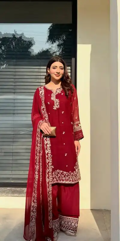 KF 1698 Red in French Crap Embroidery Work & Cut Work Salwar Suit . Introductory Price ₹2049. Delivery 4-6 Working Days. Shop now. | Jump Suits, Salwar suit, Casual Suits, Creative suits, Designer Suits, Palazzo Suits, Party Wear Suits, Patiala Suits, Straight Suits