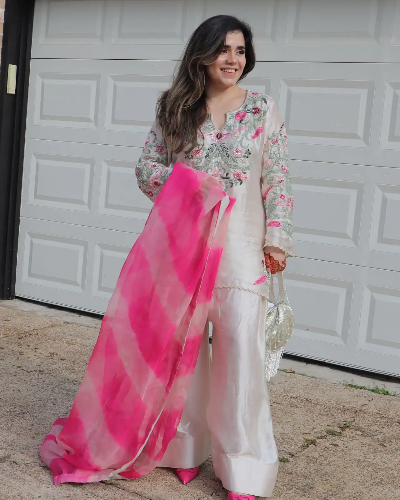 NSR 858 White Crap Silk Salwar Suit with Lace Work & Digital Print. Now at just ₹1899. Delivery 4-6 Working Days. Shop now. | Jump Suits, Salwar suit, Casual Suits, Creative suits, Designer Suits, Palazzo Suits, Party Wear Suits, Patiala Suits, Straight Suits