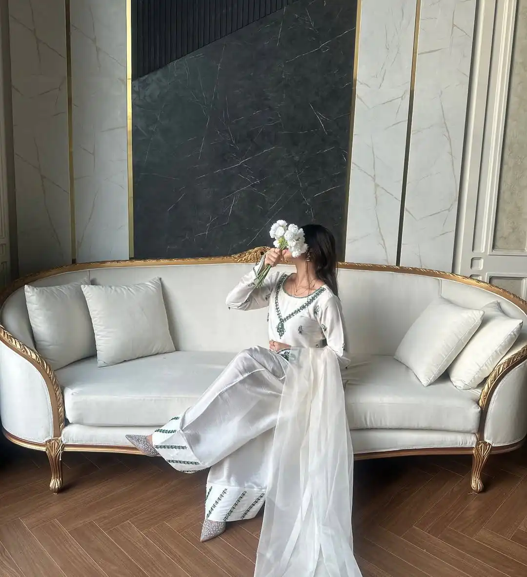 LG 1690 White Natural Crap Salwar Suit with Embroidery Work & Mirror Work. Special Price ₹1799. Delivery 4-6 Working Days. Shop now. | Jump Suits, Tops & Bottoms, Track Suits, Salwar suit, Casual Suits, Creative suits, Designer Suits, Palazzo Suits, Party Wear Suits, Patiala Suits, Straight Suits, Trendy Wear