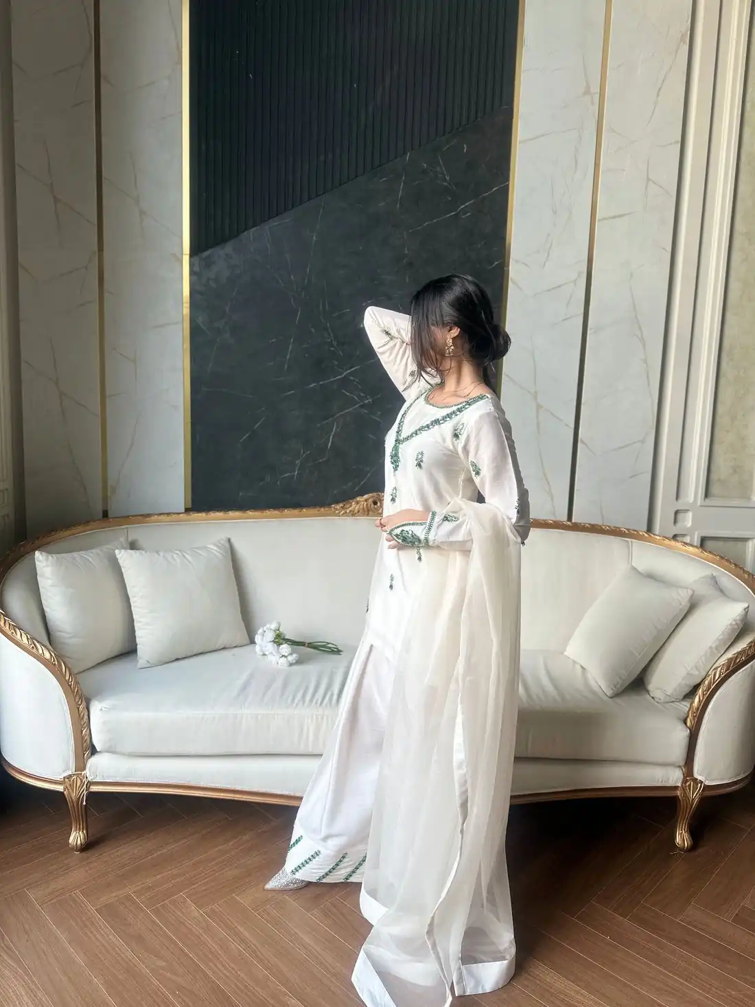 LG 1690 White Natural Crap Salwar Suit with Embroidery Work & Mirror Work. Special Price ₹1799. Delivery 4-6 Working Days. Shop now. | Jump Suits, Tops & Bottoms, Track Suits, Salwar suit, Casual Suits, Creative suits, Designer Suits, Palazzo Suits, Party Wear Suits, Patiala Suits, Straight Suits, Trendy Wear