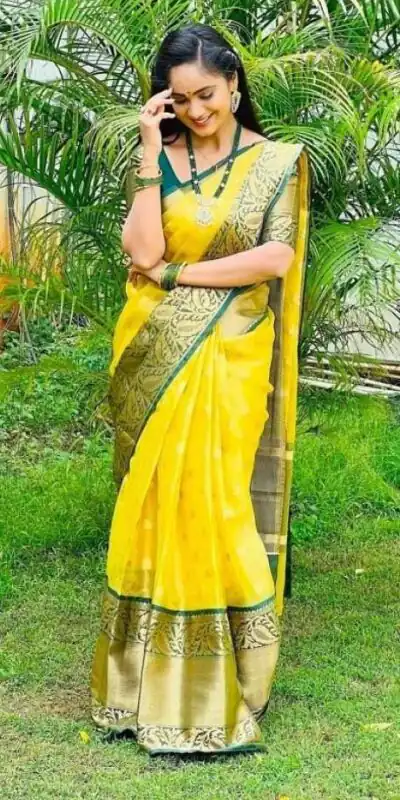 KPR 225 Yellow in Soft Lichi Silk Lace Work & Lace Border Saree . Special Price ₹1449. Delivery 4-6 Working Days. Shop now. | Sarees, Bollywood Sarees, Creative Sarees, Designer Sarees, Embroidered Sarees, Ethnic Saree, Modern Digital sarees, Party Wear Sarees