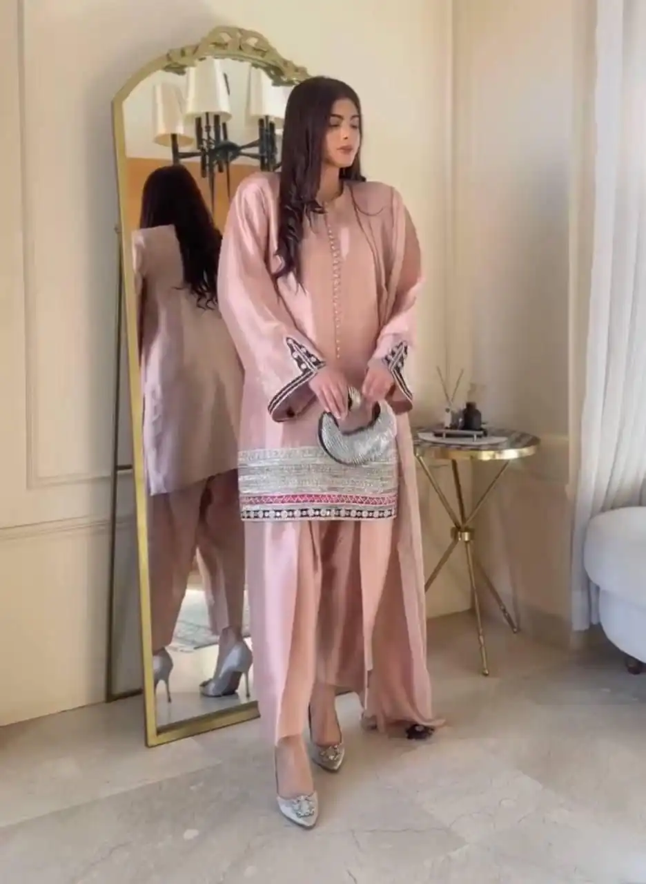 KF 1682 Light Pink Natural Crap Salwar Suit with Embroidery Work. Exclusive Offer ₹1849. Delivery 4-6 Working Days. Shop now. | Jump Suits, Salwar suit, Casual Suits, Creative suits, Designer Suits, Palazzo Suits, Party Wear Suits, Patiala Suits, Straight Suits