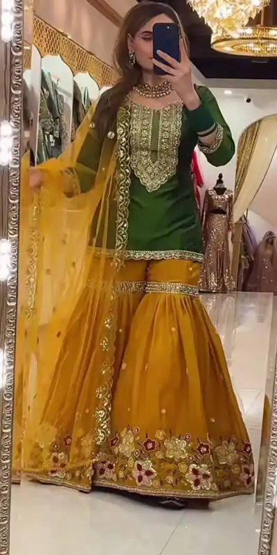 NF 1272 Green Faux Georgette Gown Perfect for Wedding, Party, Makar Sankranti, Karwa Chauth, Ethnic Day – . Now at just ₹2449. Delivery 4-6 Working D | Jump Suits, Salwar suit, Casual Suits, Creative suits, Designer Suits, Palazzo Suits, Party Wear Suits, Patiala Suits, Straight Suits