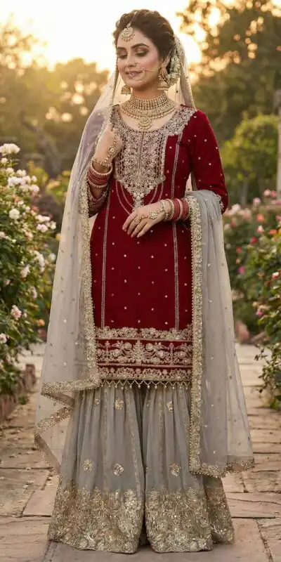 SR 1706 Maroon Faux Georgette Gown Perfect for Wedding, Party, Makar Sankranti, Karwa Chauth, Ethnic Day – . Now at just ₹1949. Delivery 4-6 Working D | Jump Suits, Salwar suit, Casual Suits, Creative suits, Designer Suits, Palazzo Suits, Party Wear Suits, Patiala Suits, Straight Suits