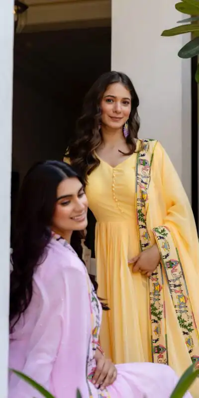 RR 41 Pink Faux Georgette Gown Perfect for Wedding, Party, Makar Sankranti, Karwa Chauth, Ethnic Day – . Now at just ₹2599. Delivery 4-6 Working D | Gowns, Bollywood Gowns, Creative Gowns, Designer Gowns, Embroidered Gowns, Party Wear Gowns