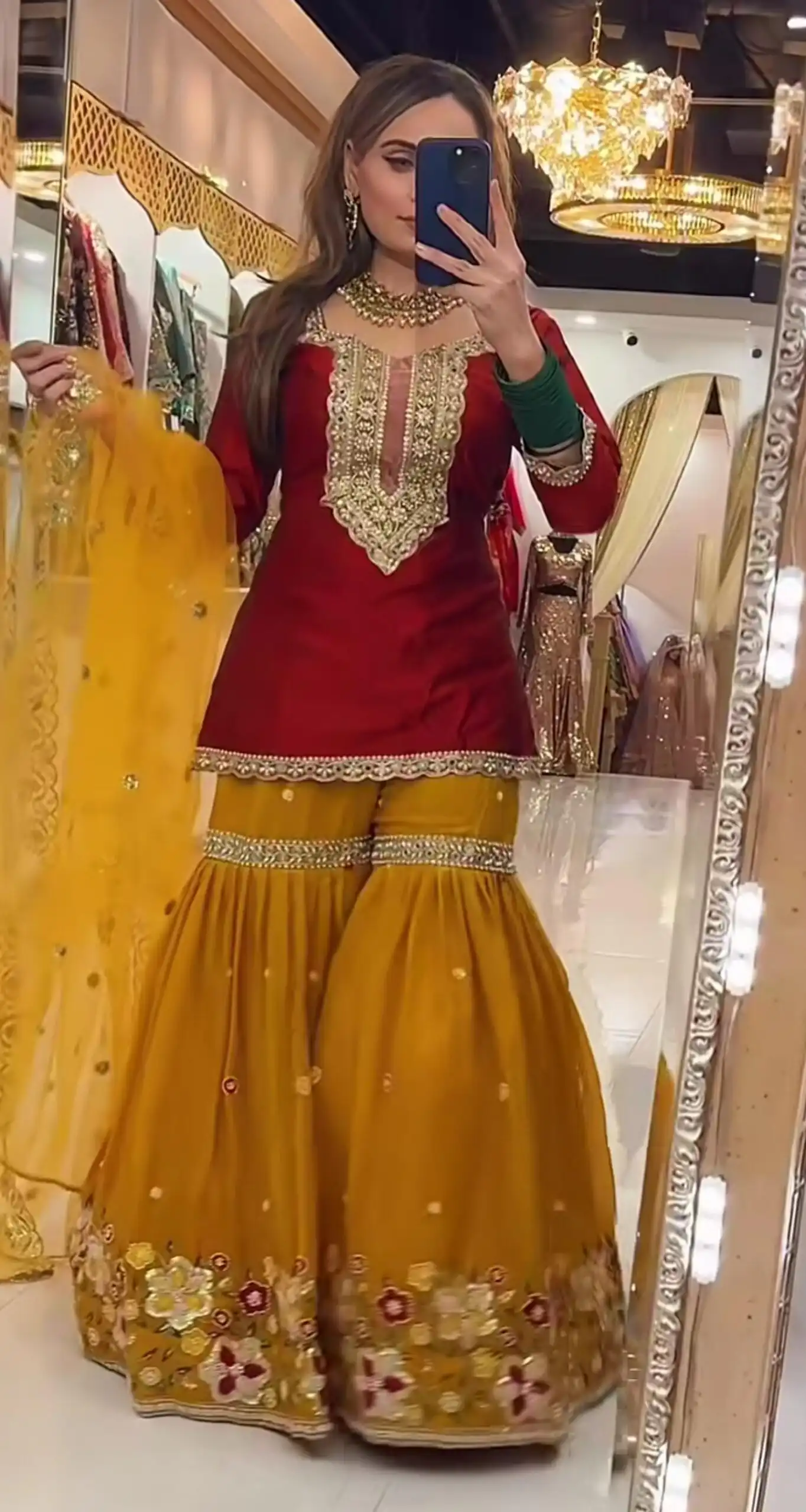 NF 1272 Red Faux Georgette Gown Perfect for Wedding, Party, Makar Sankranti, Karwa Chauth, Ethnic Day – . Now at just ₹2449. Delivery 4-6 Working D | Jump Suits, Salwar suit, Casual Suits, Creative suits, Designer Suits, Palazzo Suits, Party Wear Suits, Patiala Suits, Straight Suits