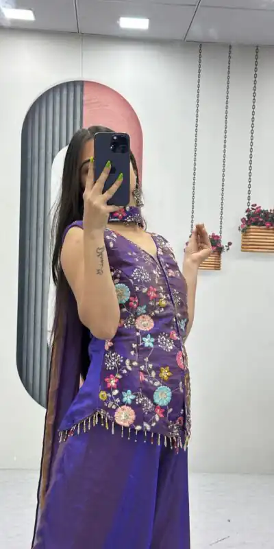 PC 551 Purple Tissue Simmer Salwar Suit with Embroidery Work. Affordable Price ₹2549. Delivery 4-6 Working Days. Shop now. | Jump Suits, Salwar suit, Casual Suits, Creative suits, Designer Suits, Palazzo Suits, Party Wear Suits, Patiala Suits, Straight Suits