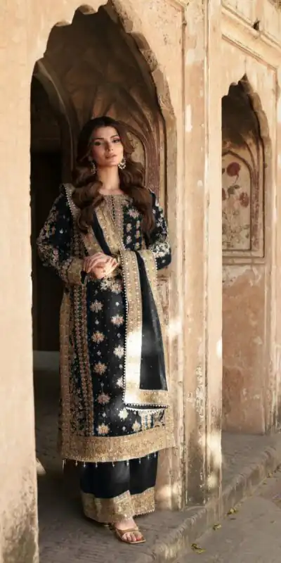 ZF 415 Black Color Georgette Sequence Work Salwar Suit Casual, Wedding, Festive, Events . Expected Delivery 4-6 Working Days @2149/- only | Jump Suits, Salwar suit, Casual Suits, Creative suits, Designer Suits, Palazzo Suits, Party Wear Suits, Patiala Suits, Straight Suits