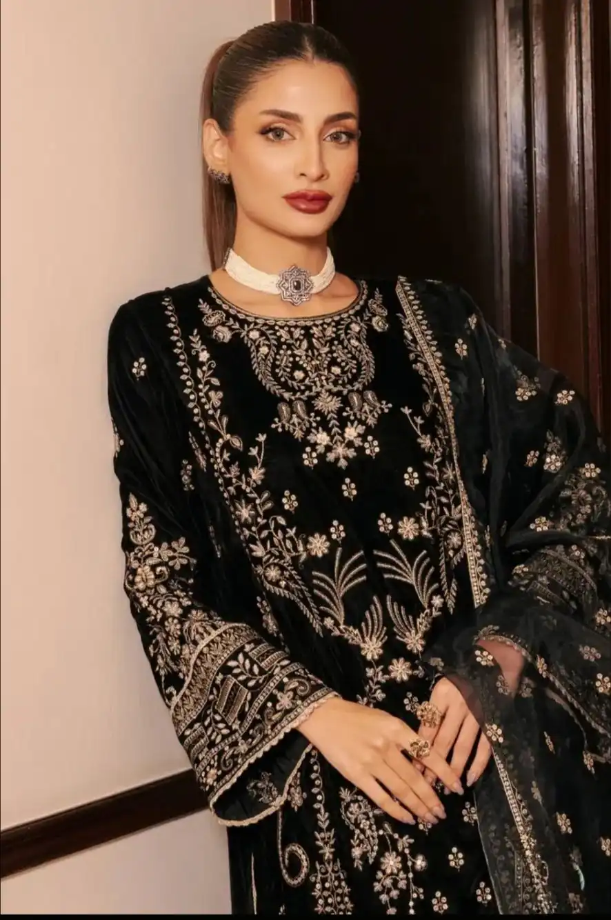 NF 1271 Black Korean Satin Silk Salwar Suit with Lace Work & Embroidery Work. Exclusive Offer ₹2449. Delivery 4-6 Working Days. Shop now. | Jump Suits, Salwar suit, Casual Suits, Creative suits, Designer Suits, Palazzo Suits, Party Wear Suits, Patiala Suits, Straight Suits