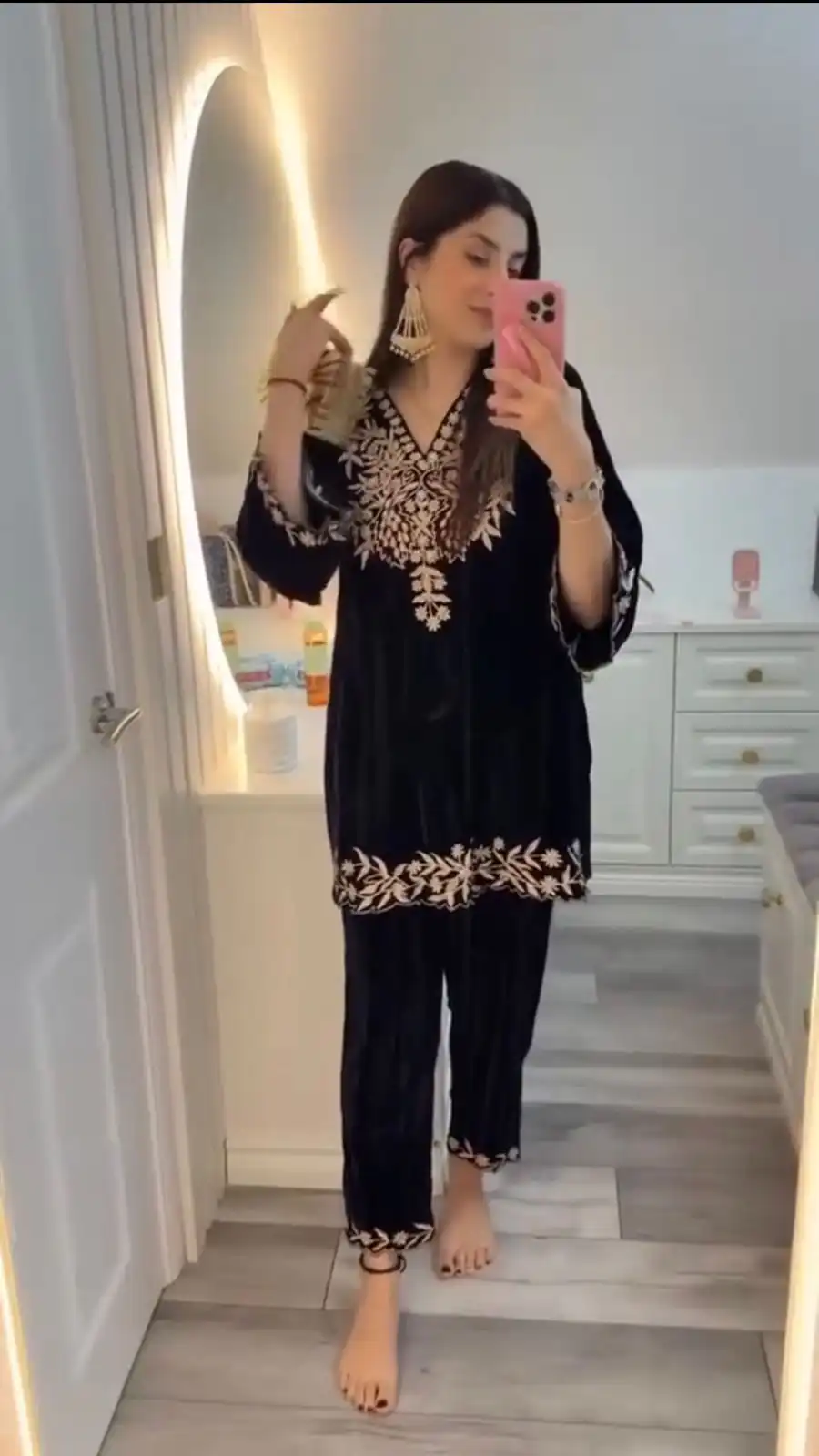 LG 2037 Black in Velvet Embroidery Work Salwar Suit. Wedding, Party, Festive, Events Get it for ₹1799. Delivery 4-6 Working Days. Shop now. | Jump Suits, Tops & Bottoms, Track Suits, Salwar suit, Casual Suits, Creative suits, Designer Suits, Palazzo Suits, Party Wear Suits, Patiala Suits, Straight Suits, Trendy Wear