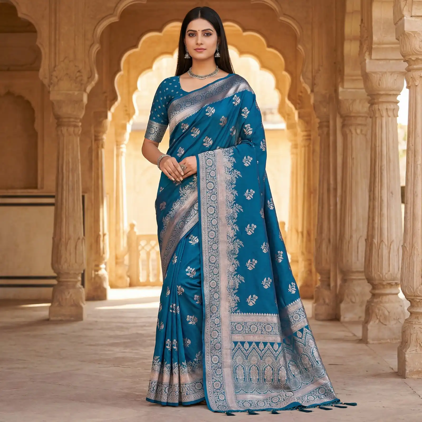 MB 39 Blue Color Banarasi Saree with Zari Work & Lace Work. Introductory Price ₹1899. Delivery 4-6 Working Days. Shop now. | Sarees, Bollywood Sarees, Creative Sarees, Designer Sarees, Embroidered Sarees, Ethnic Saree, Modern Digital sarees, Party Wear Sarees