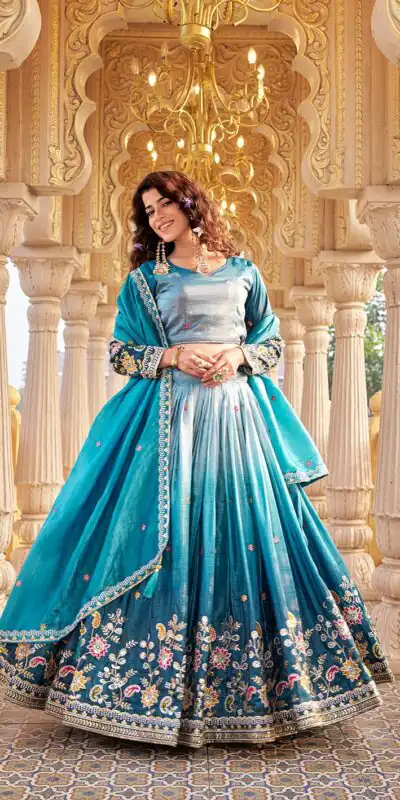 Ram 159 Blue Gold Crush Lehenga Choli Perfect for Wedding, Party, Ethnic Day, Karwa Chauth, Sangeet – . Special Price ₹2649. Delivery 4-6 Working Days. | Lehenga, Bollywood Lehenga, Creative Lehenga, Designer Lehenga, Embroidered Lehenga, Party Wear Lehenga