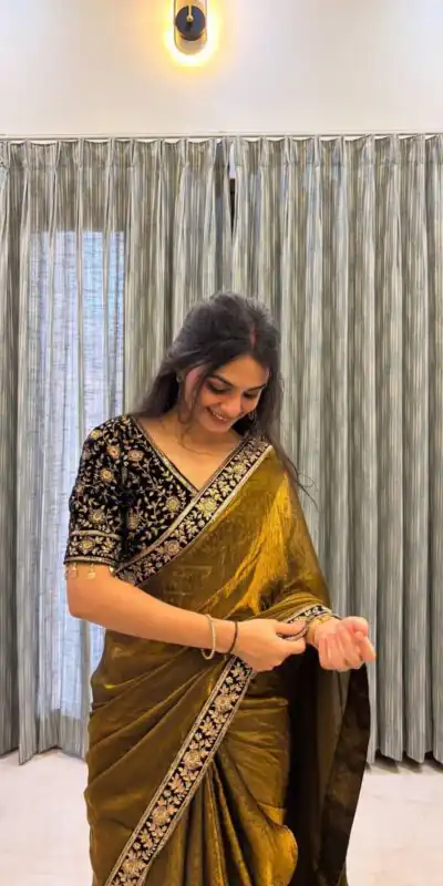 NC 5438 Brown Color Space Silk Saree with Embroidery Work & Zari Work. Best Price ₹2449. Delivery 4-6 Working Days. Shop now. | Sarees, Bollywood Sarees, Creative Sarees, Designer Sarees, Embroidered Sarees, Ethnic Saree, Modern Digital sarees, Party Wear Sarees