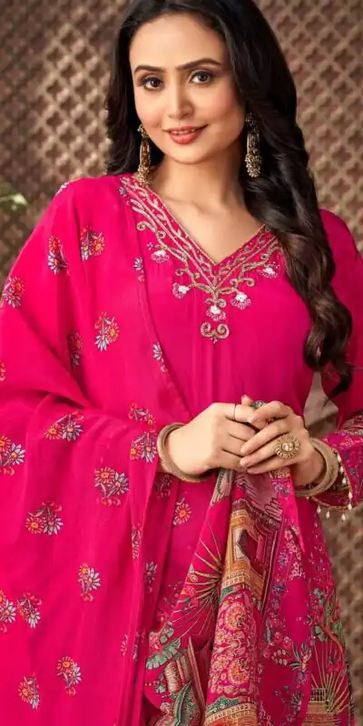 ST 217 Pink Georgette Salwar Suit Perfect for Wedding, Party, Lohri, Pooja, Cultural Events – . Get it for ₹1999. Delivery 4-6 Working Days. Shop n | Jump Suits, Salwar suit, Casual Suits, Creative suits, Designer Suits, Palazzo Suits, Party Wear Suits, Patiala Suits, Straight Suits