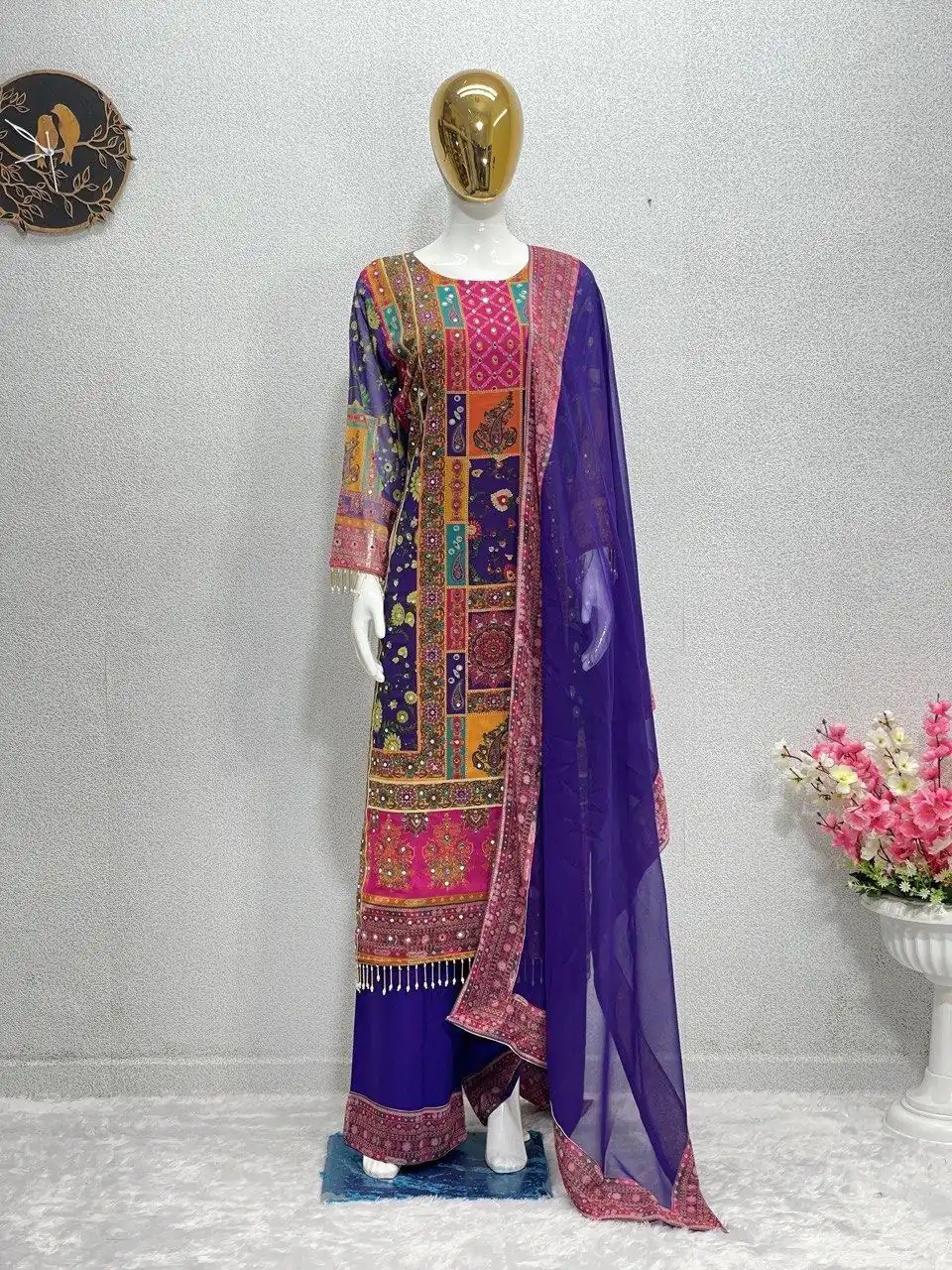 ST 113 Purple Georgette Salwar Suit Perfect for Wedding, Party, Lohri, Pooja, Cultural Events – . Get it for ₹1899. Delivery 4-6 Working Days. Shop n | Jump Suits, Salwar suit, Casual Suits, Creative suits, Designer Suits, Palazzo Suits, Party Wear Suits, Patiala Suits, Straight Suits