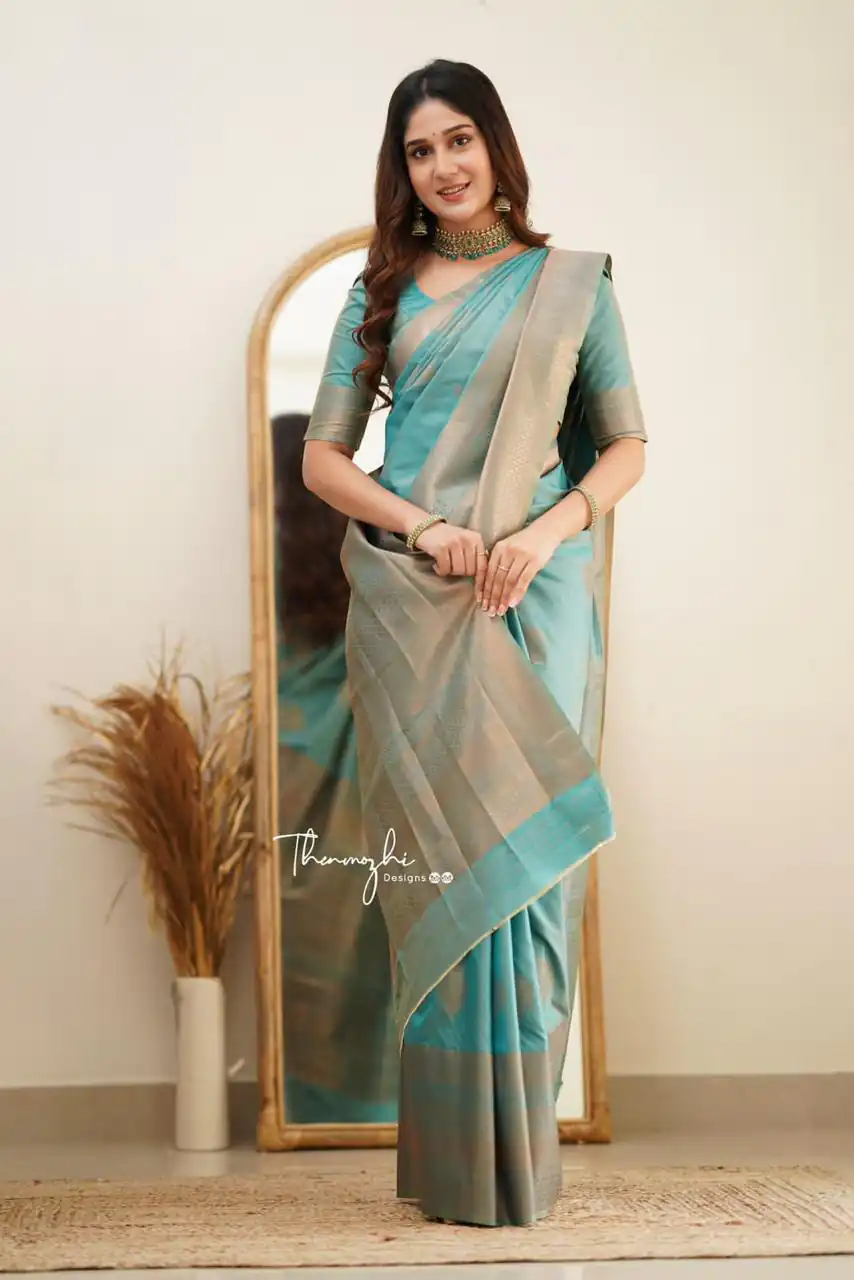 KP 6015 Sky Blue Soft Lichi Silk Saree with Lace Border & Lace Work. Special Price ₹1349. Delivery 4-6 Working Days. Shop now. | Sarees, Bollywood Sarees, Creative Sarees, Designer Sarees, Embroidered Sarees, Ethnic Saree, Modern Digital sarees, Party Wear Sarees