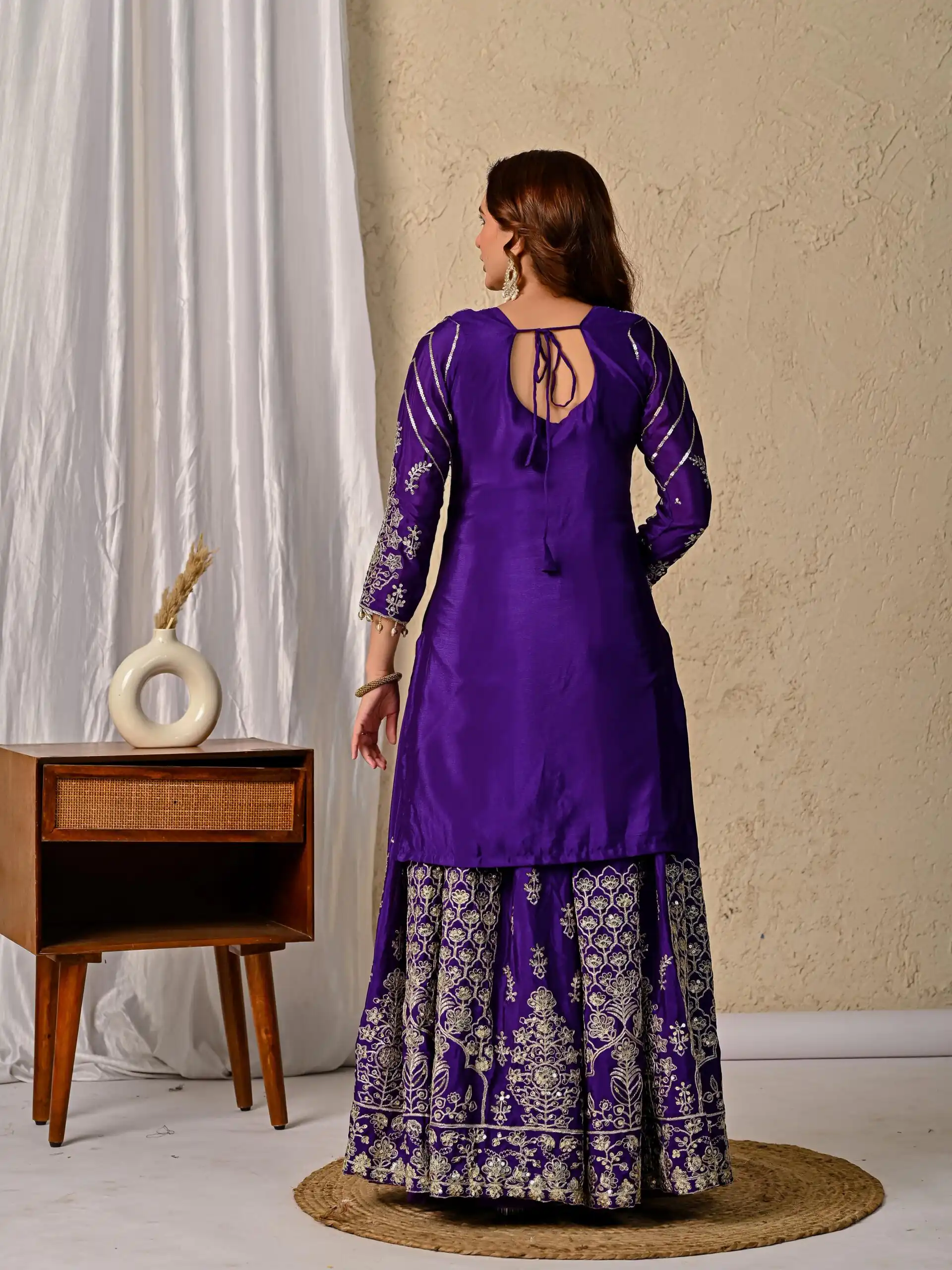 NF 1245 Dark Purple Chinon Silk Lehenga Choli with Embroidery Work & Zari Work. Now at just ₹2449. Delivery 4-6 Working Days. Shop now. | Lehenga, Bollywood Lehenga, Creative Lehenga, Designer Lehenga, Embroidered Lehenga, Party Wear Lehenga