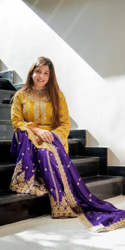 ZS 7001 Yellow Chinon Silk Salwar Suit with Embroidery Work & Lace Work. Affordable Price ₹2499. Delivery 4-6 Working Days. Shop now. | Jump Suits, Salwar suit, Casual Suits, Creative suits, Designer Suits, Palazzo Suits, Party Wear Suits, Patiala Suits, Straight Suits