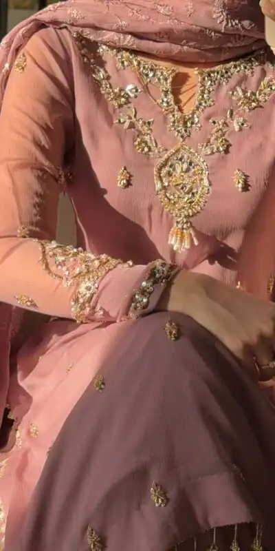 SRK 5328 Onion Color Dual Tone Star Georgette Salwar Suit with Embroidery Work. Affordable Price ₹1949. Delivery 4-6 Working Days. Shop now. | Jump Suits, Salwar suit, Casual Suits, Creative suits, Designer Suits, Palazzo Suits, Party Wear Suits, Patiala Suits, Straight Suits